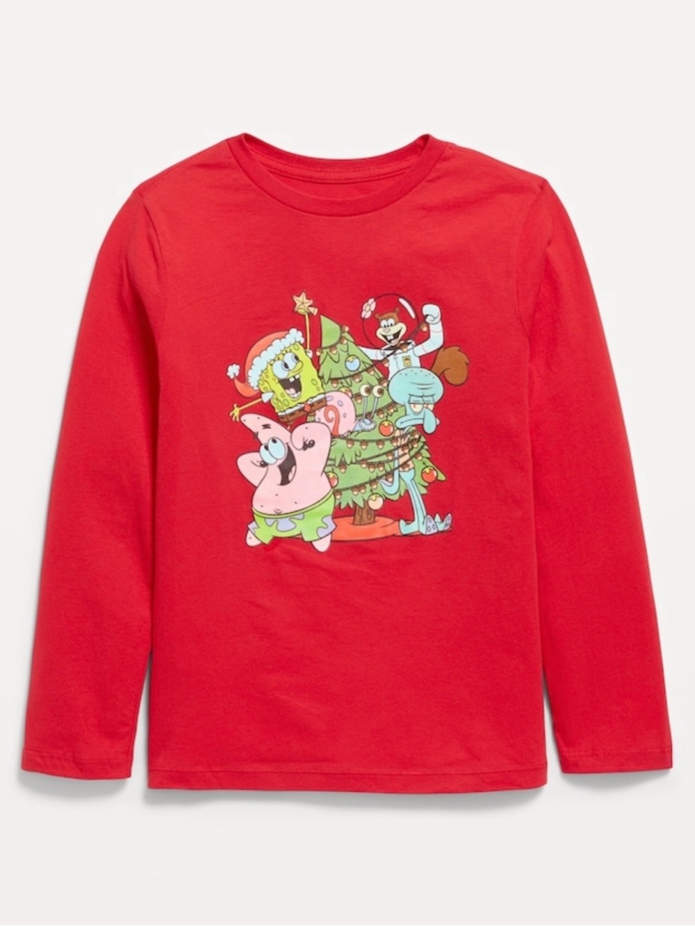 SpongeBob SquarePants Holiday Long Sleeve Kids T-Shirt Size 5